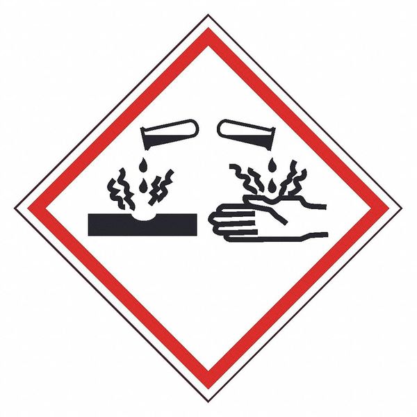 Nmc Corrosive Ghs Label, Material: Pressure Sensitive Paper GHS2034AL2