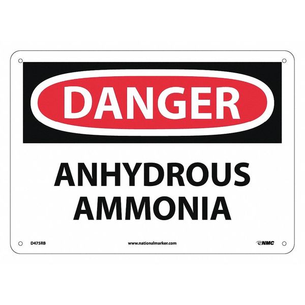 Nmc Danger Anhydrous Ammonia Sign, D475RB D475RB