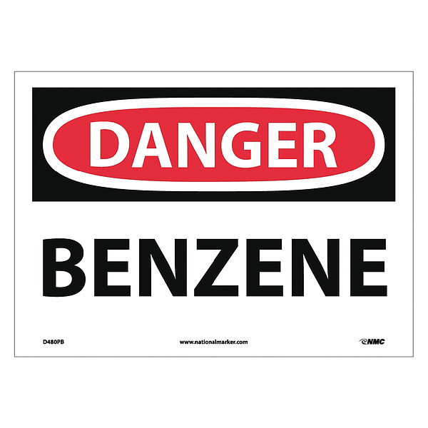 Nmc Danger Benzene Sign, D480PB D480PB