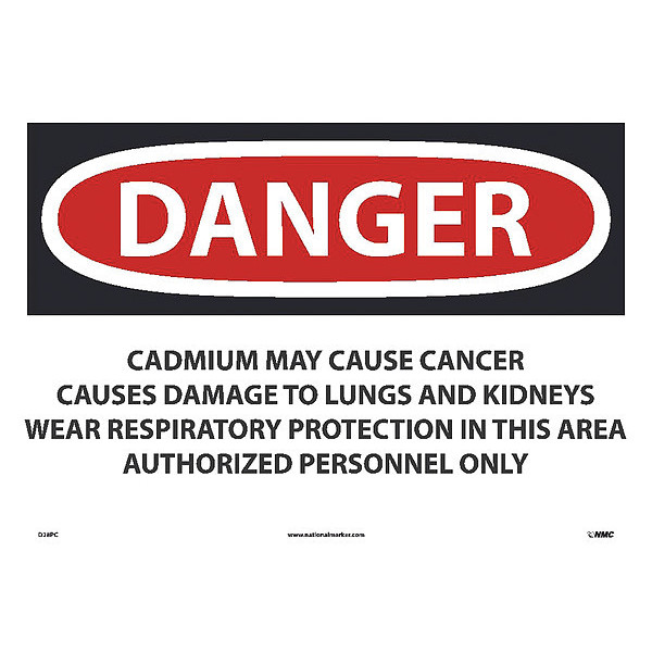 Nmc Danger Cadmium May Cause Cancer Sign, D28PC D28PC