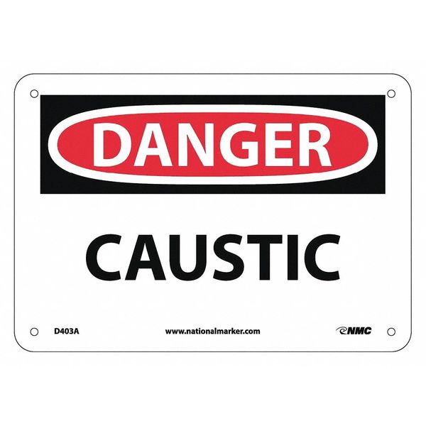 Nmc Danger Caustic Sign, D403A D403A