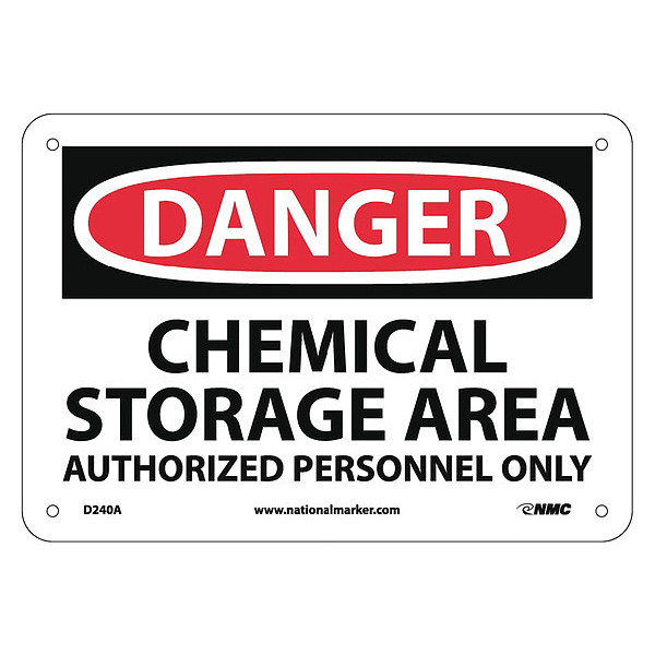 Nmc Danger Chemical Storage Area Sign, D240A D240A
