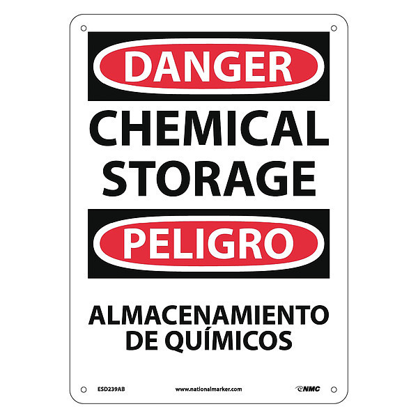 Nmc Danger Chemical Storage Sign - Bilingual, ESD239AB ESD239AB