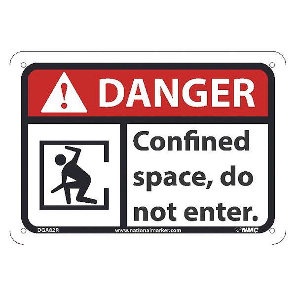 Nmc Danger Confined Space Do Not Enter, DGA82R DGA82R