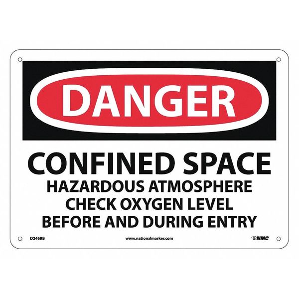 Nmc Danger Confined Space Sign, D246RB D246RB