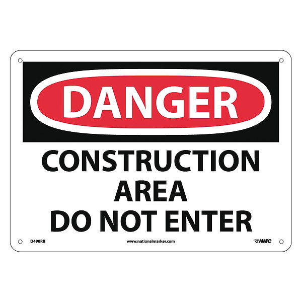 Nmc Danger Construction Area Do Not Enter Sign D490RB