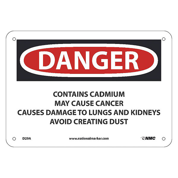 Nmc Danger Contains Cadmium May Cause Cancer Sign, D29A D29A