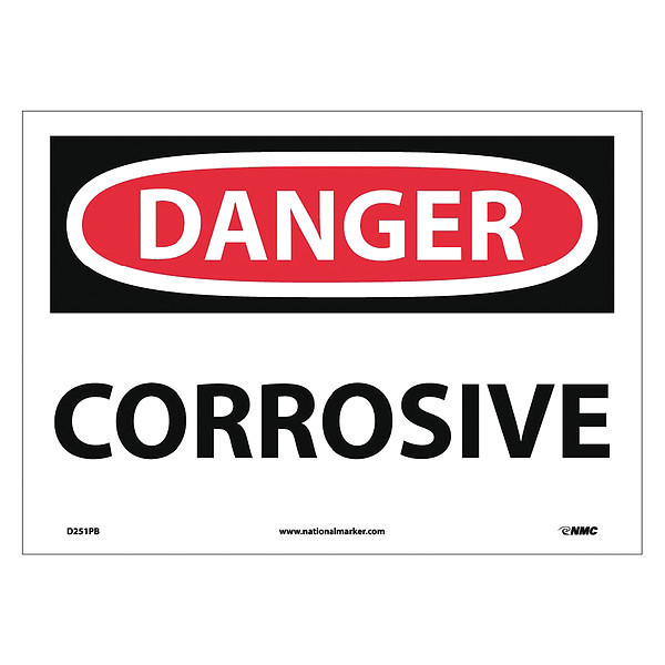 Nmc Danger Corrosive Sign, D251PB D251PB