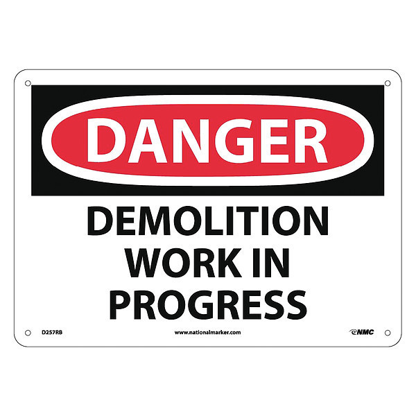 Nmc Danger Demolition Work In Progress Sign D257RB