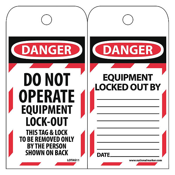 Nmc Danger Do Not Operate Equipment Tag TAR402