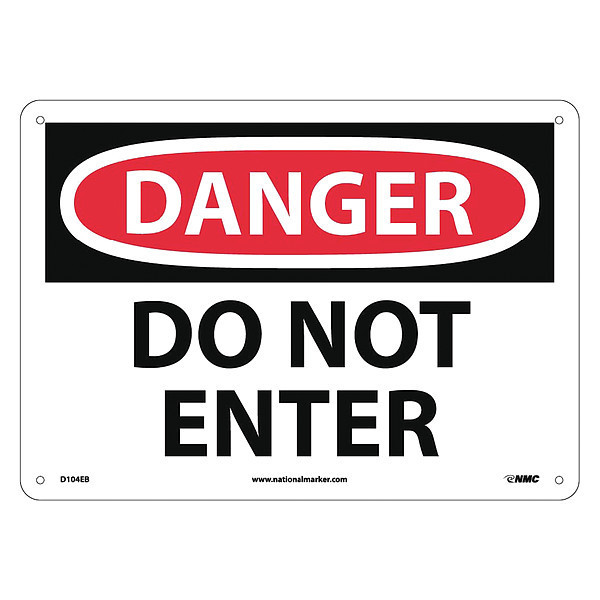 Nmc Danger Do Not Enter Sign, D104EB D104EB