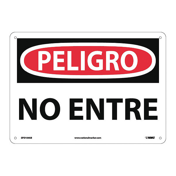 Nmc Danger Do Not Enter Sign - Spanish, SPD104AB SPD104AB