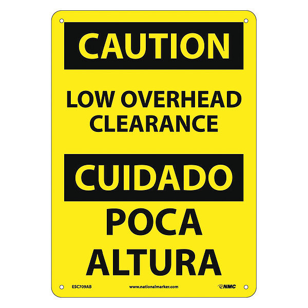Nmc Caution Low Overhead Clearance Sign - Bilingual ESC709AB