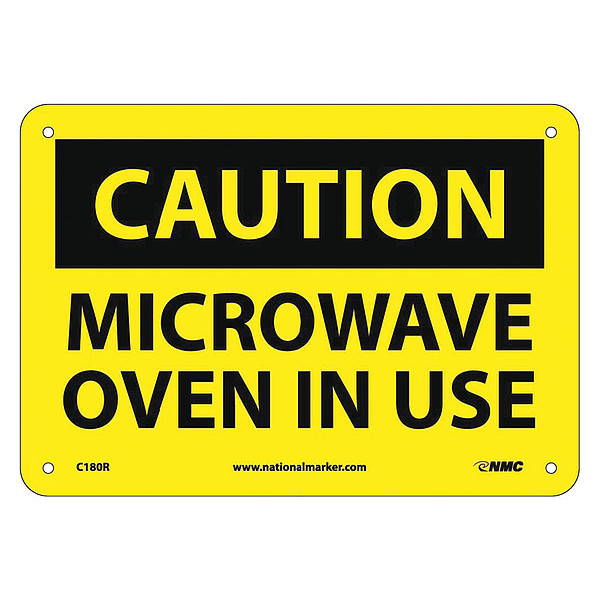 Nmc Caution Microwave Oven In Use Sign C180R