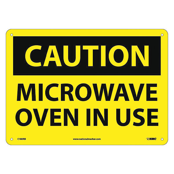 Nmc Caution Microwave Oven In Use Sign C180RB