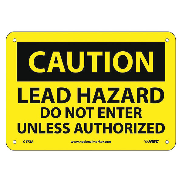 Nmc Caution Lead Hazard Do Not Enter Sign, C173A C173A