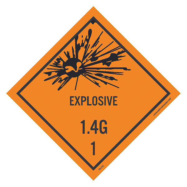 Nmc Dot Shipping Label, 1.4G Explosive, Roll DL172ALV