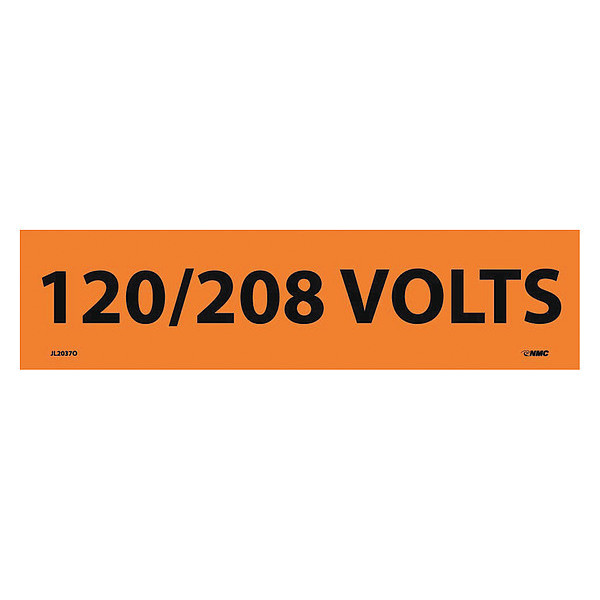 Nmc Electrical Marker, 120/208 Volts, Pk25 JL2037O