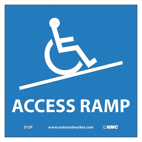 Nmc Ada Location Marker Access Ramp Sign, S72P S72P