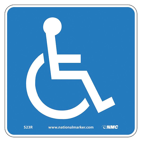 Nmc Ada Location Marker Handicapped Sign, S23R S23R
