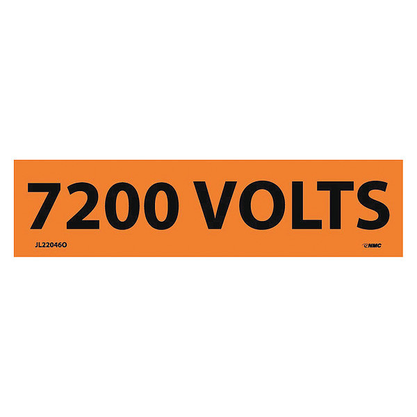 Nmc Electrical Marker, 7200 Volts, Pk25 JL22046O