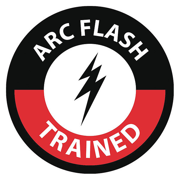 Nmc Arc Flash Trained Hard Hat Label, Pk25, HH121R HH121R