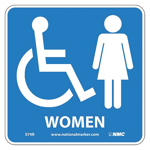 Nmc Ada Location Marker Women Sign, S74R S74R