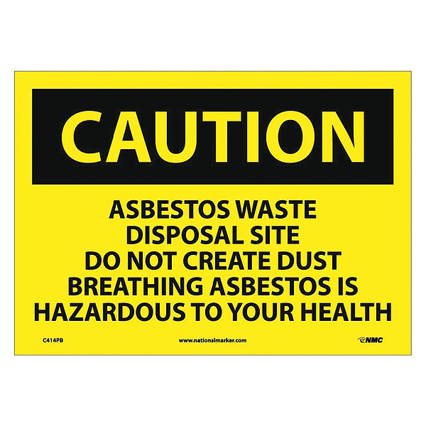 Nmc Asbestos Waste Disposal.. Sign, C414PB C414PB