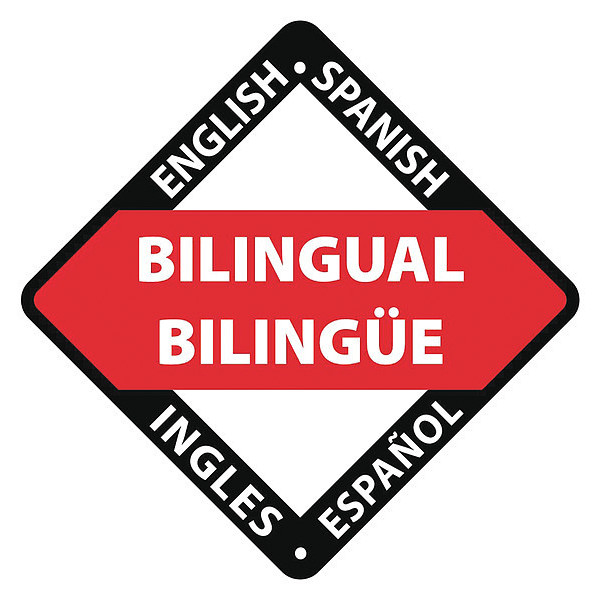 Nmc Bilingual Bilingue English Spanish Ingles Espanol Hard Hat Label, Pk25, HH167R HH167R