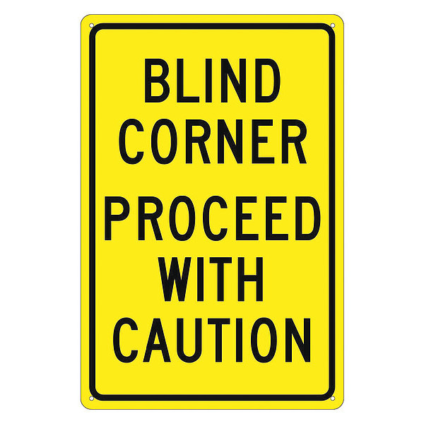 Nmc Blind Corner Proceed With Caution Sign, TM71G TM71G
