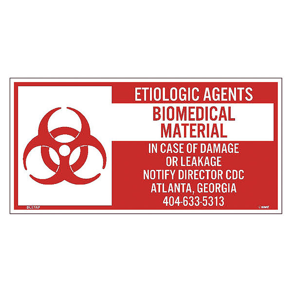 Nmc Biomedical Agents Label, Pk25 DL57AP