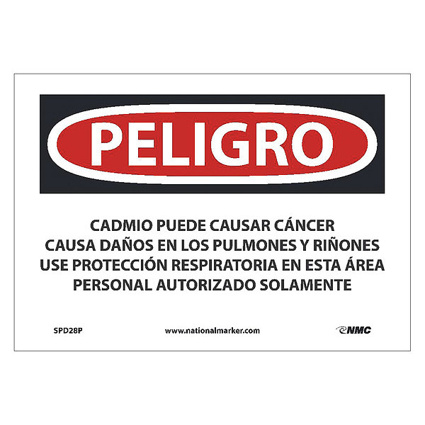 Nmc Cadmium May Cause Cancer Causes Sign - Spanish, SPD28P SPD28P