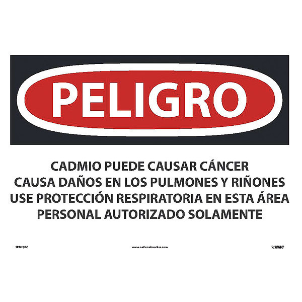 Nmc Cadmium May Cause Cancer Causes Sign - Spanish, SPD28PC SPD28PC