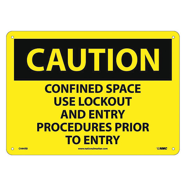 Nmc Caution Confined Space Sign, C444RB C444RB