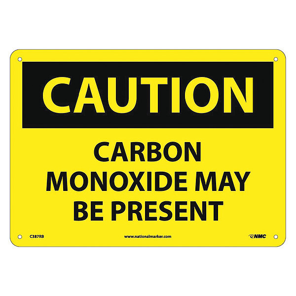 Nmc Caution Carbon Monoxide May Be Present Sign, C387RB C387RB