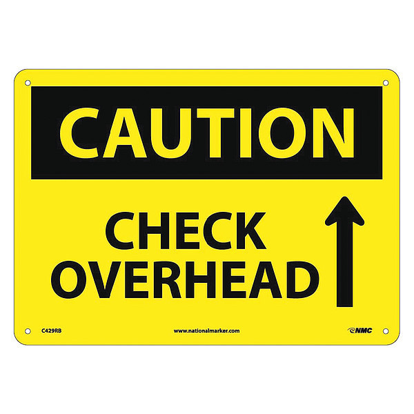 Nmc Caution Check Overhead Sign, C429RB C429RB