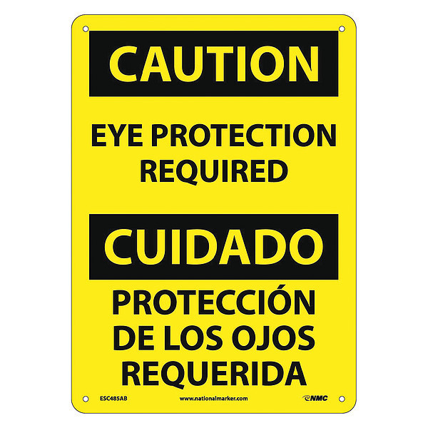 Nmc Caution Ear Protection Required Sign - Bilingual ESC485AB