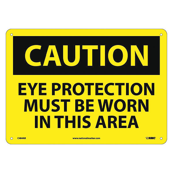 Nmc Caution Eye Protection Must Be Worn In This Area Sign C484AB