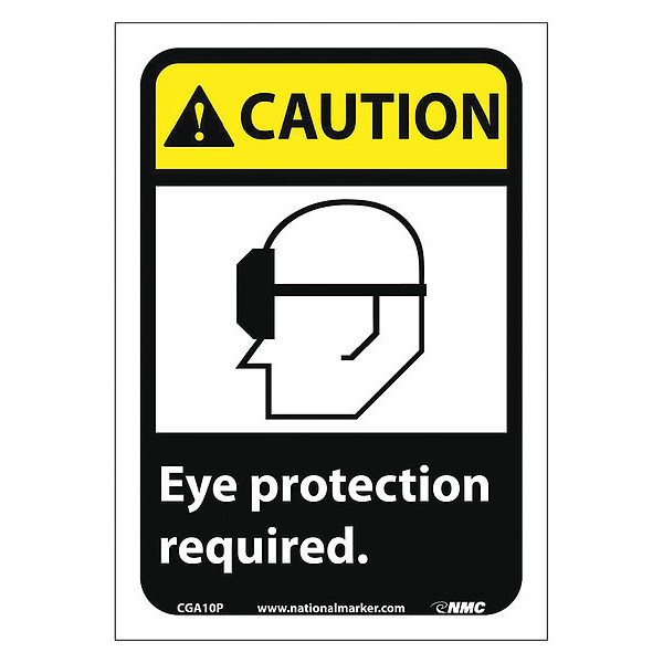 Nmc Caution Eye Protection Required Sign CGA10P