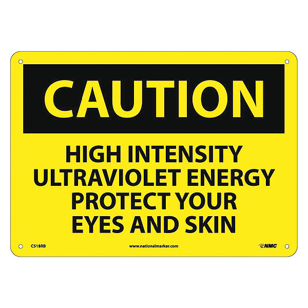 Nmc Caution Eye Skin Protection Sign C518RB