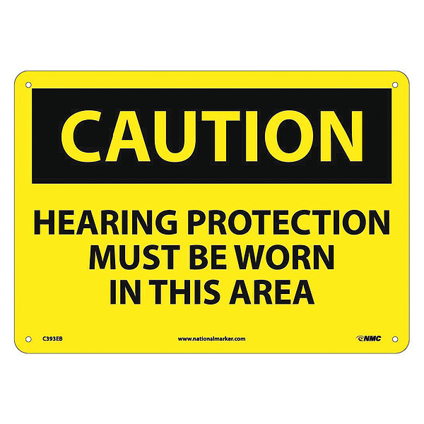 Nmc Caution Hearing Protection Must Be Worn Sign C393EB