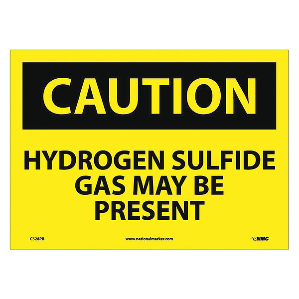 Nmc Caution Hydrogen Sulfide Gas May Be Present Sign, C528PB C528PB