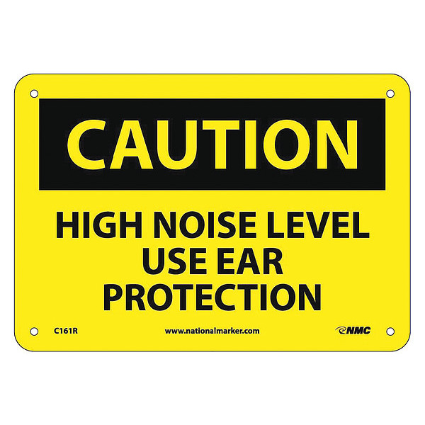 Nmc Caution High Noise Level Use Ear Protection Sign C161R