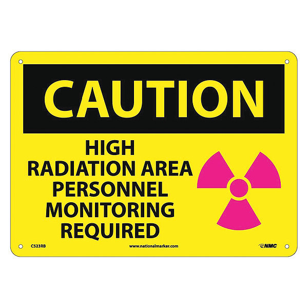 Nmc Caution High Radiation Area Sign C523RB