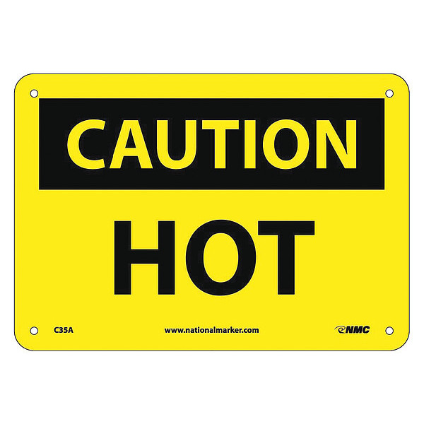 Nmc Caution Hot Sign, C35A C35A