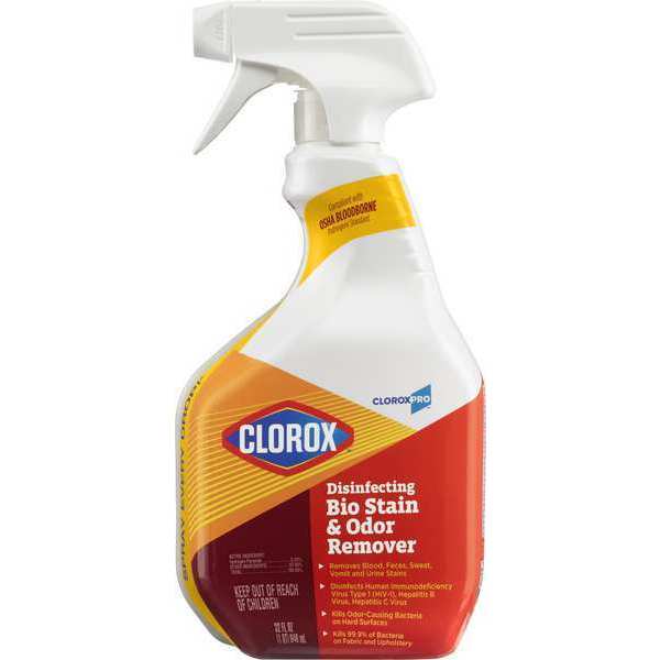 Clorox Disinfecting, Stain and Odor Remover, Trigger Spray Bottle, Lemon Floral, Translucent, 9 PK 31903