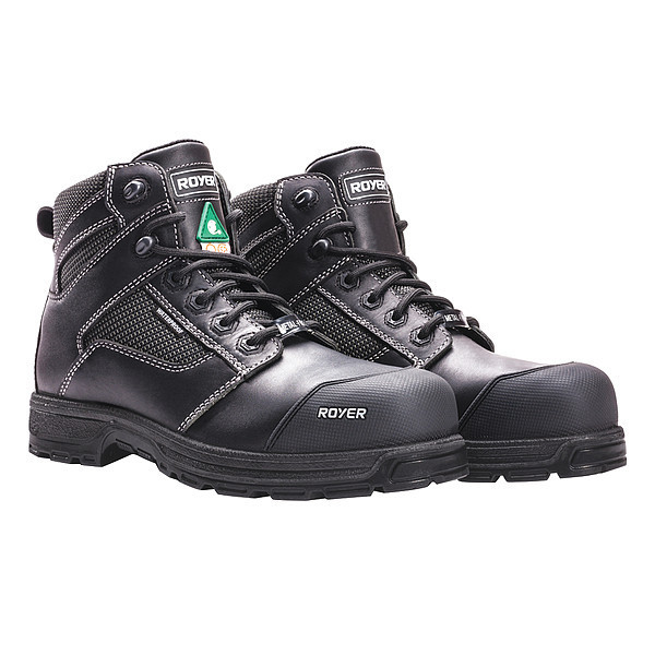 Royer 6-Inch Work Boot, M, 11, Black, PR 5608AG