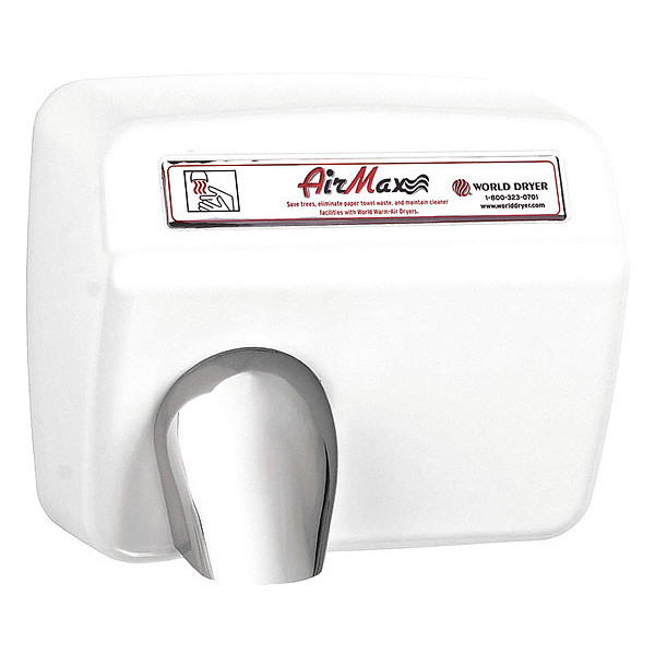 World Dryer Porcelain Enamel, No ADA, 115 VAC, Automatic Hand Dryer XM5-974A