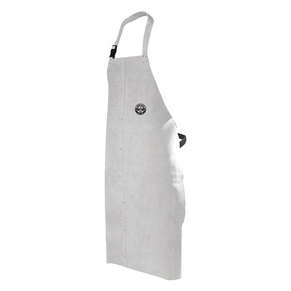 Bdg Welding Apron, Leather, Pearl Gray, 42" L 64-1-63-42