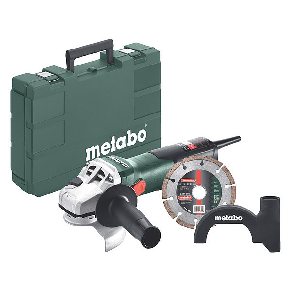 Metabo Angle Grinder, 11 A, Barrel Grip, 5.1 lb W 11-125 Set